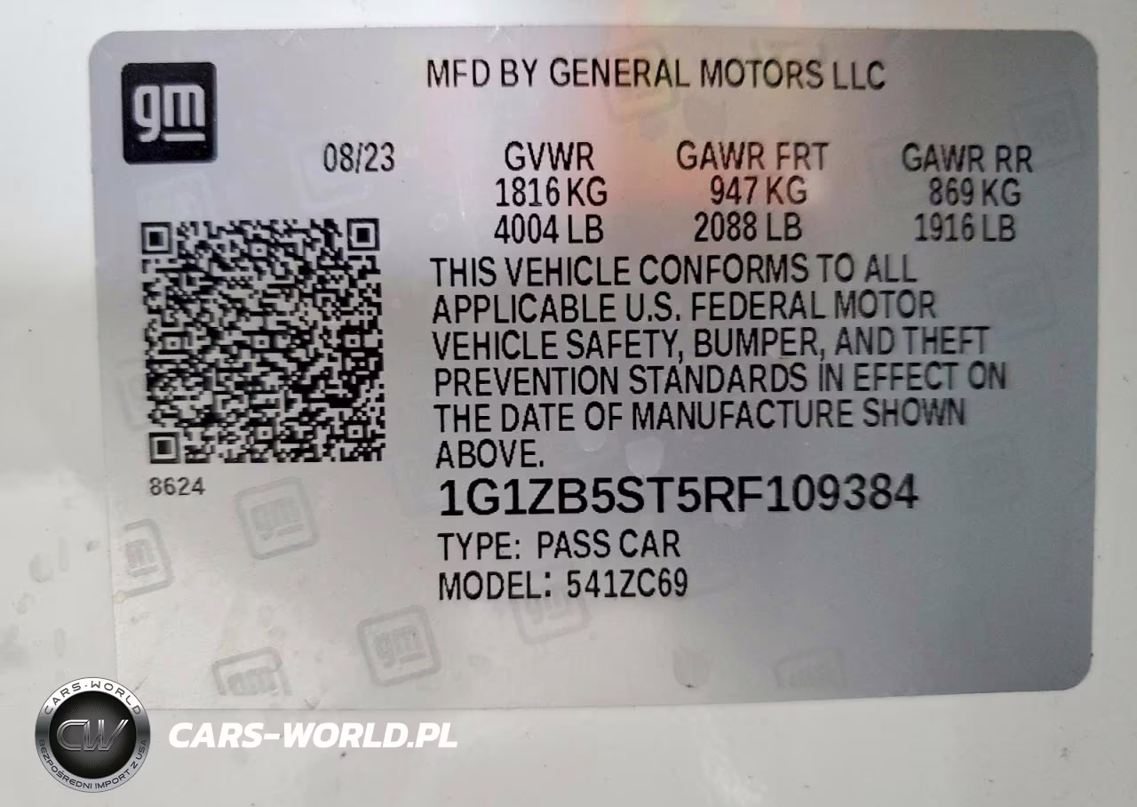 2024 Chevrolet Malibu Ls VIN:1G1ZB5ST5RF109384 - 12