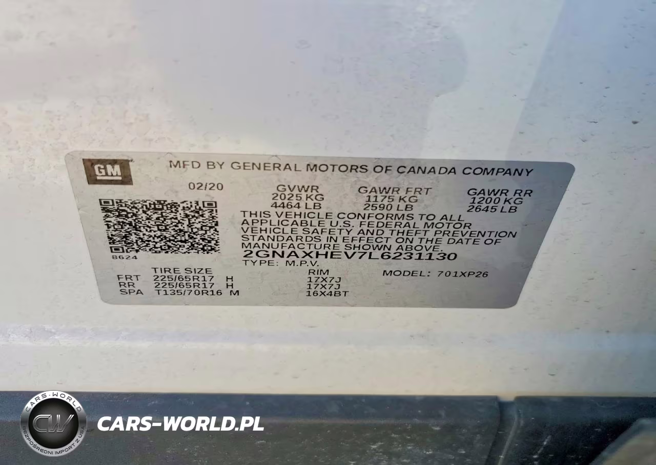 2020 Chevrolet Equinox Ls VIN:2GNAXHEV7L6231130 - 13