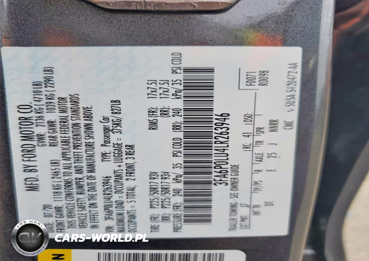2020 Ford Fusion Se VIN:3FA6P0LU4LR263946 - 13