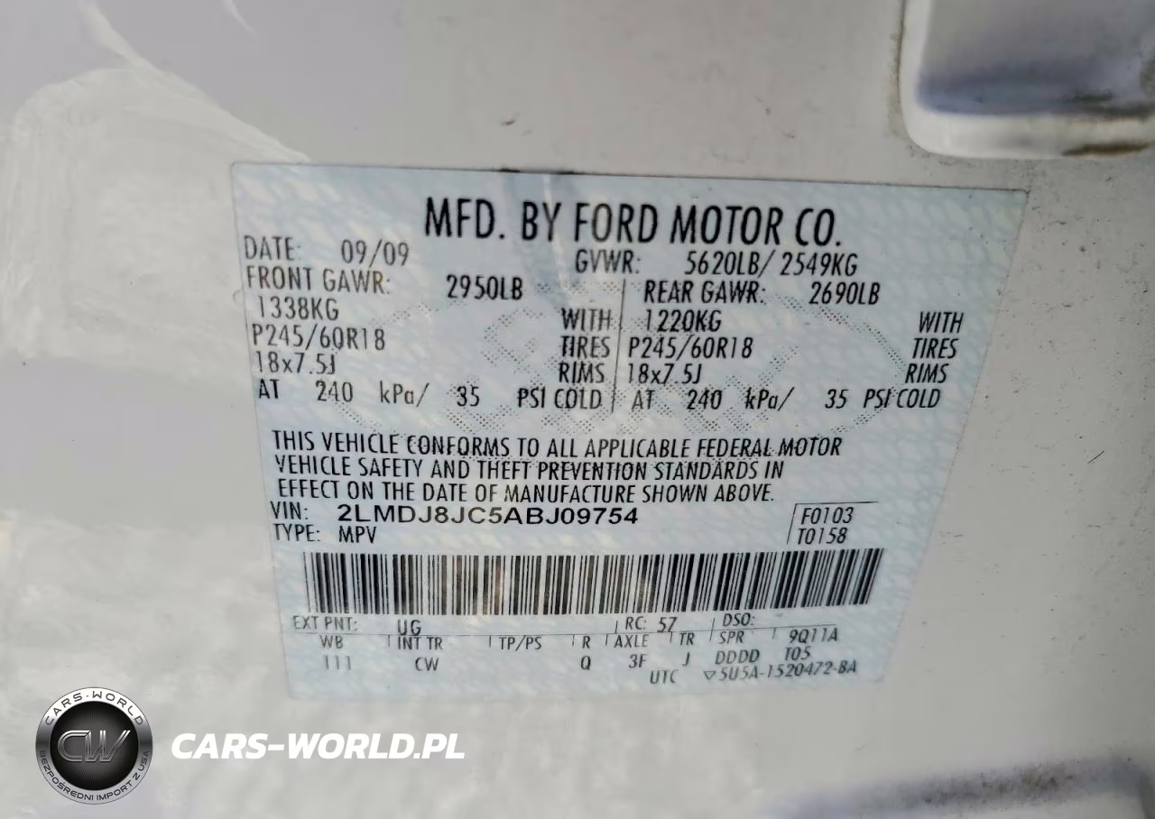 2010 Lincoln Mkx VIN:2LMDJ8JC5ABJ09754 - 12