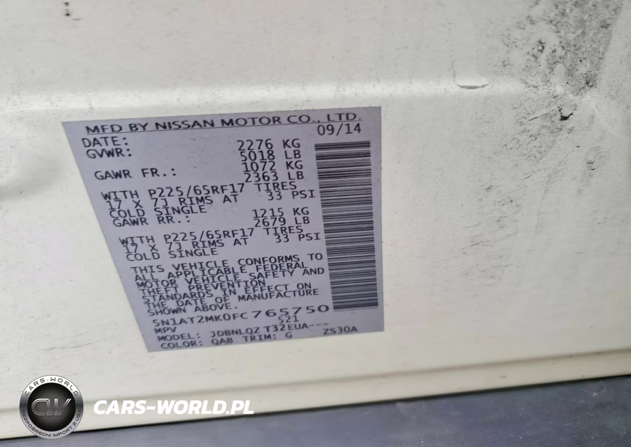 2015 Nissan Rogue Sv VIN:5N1AT2MK0FC765750 - 13