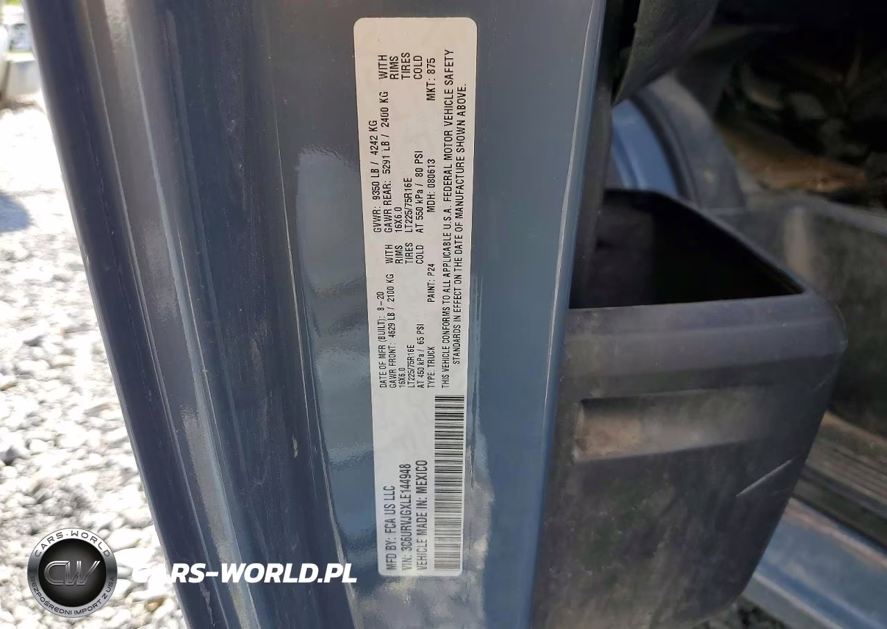 2020 Ram Promaster 3500 Delivery Van VIN:3C6URVJGXLE144948 - 13