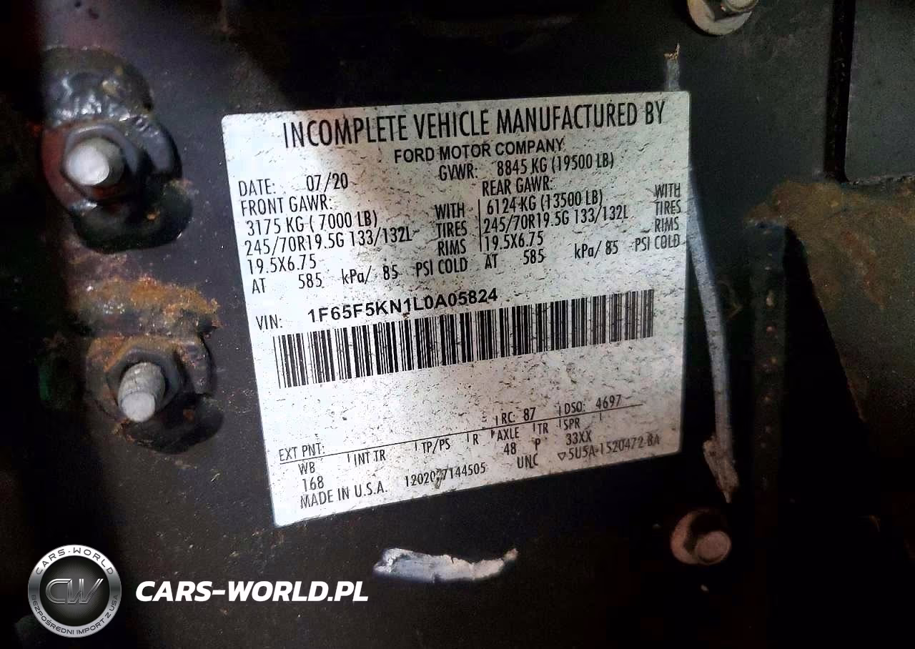 2020 Ford F59 Delivery Truck VIN:1F65F5KN1L0A05824 - 11