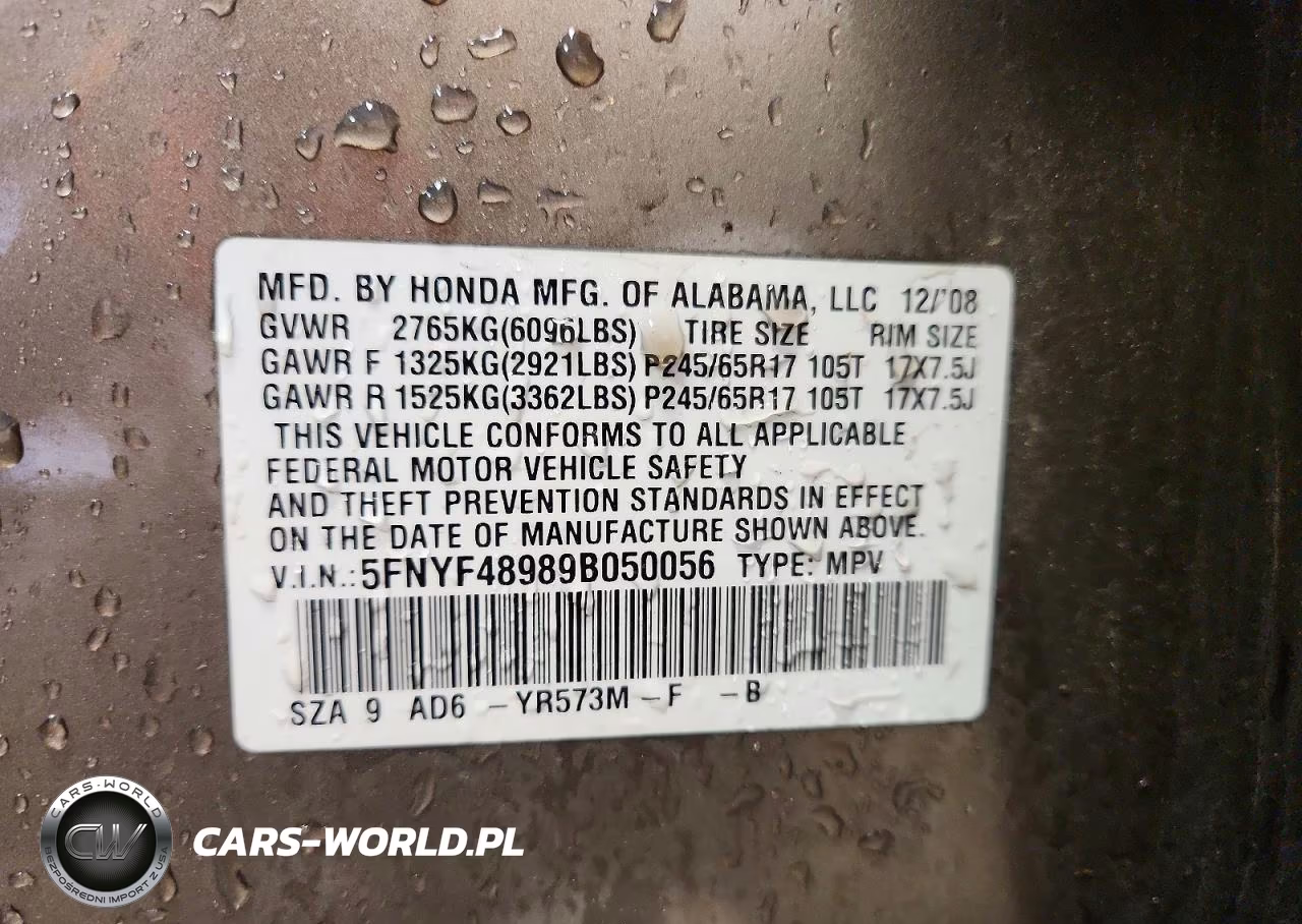 2009 Honda Pilot Touring VIN:5FNYF48989B050056 - 13