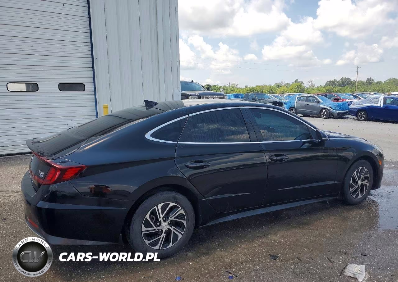 2022 Hyundai Sonata Hybrid Blue VIN:KMHL24JJ4NA048250 - 3
