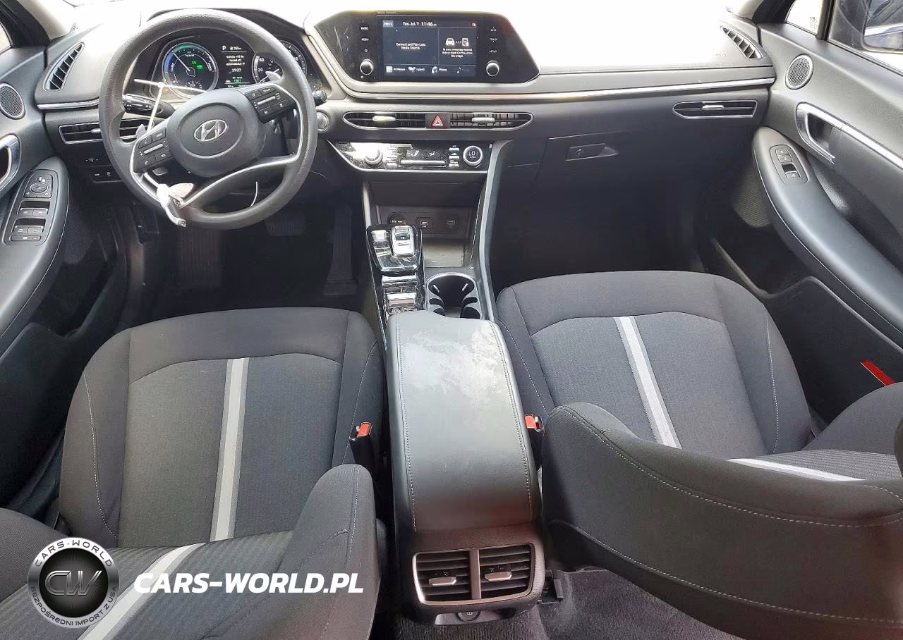 2022 Hyundai Sonata Hybrid Blue VIN:KMHL24JJ4NA048250 - 8