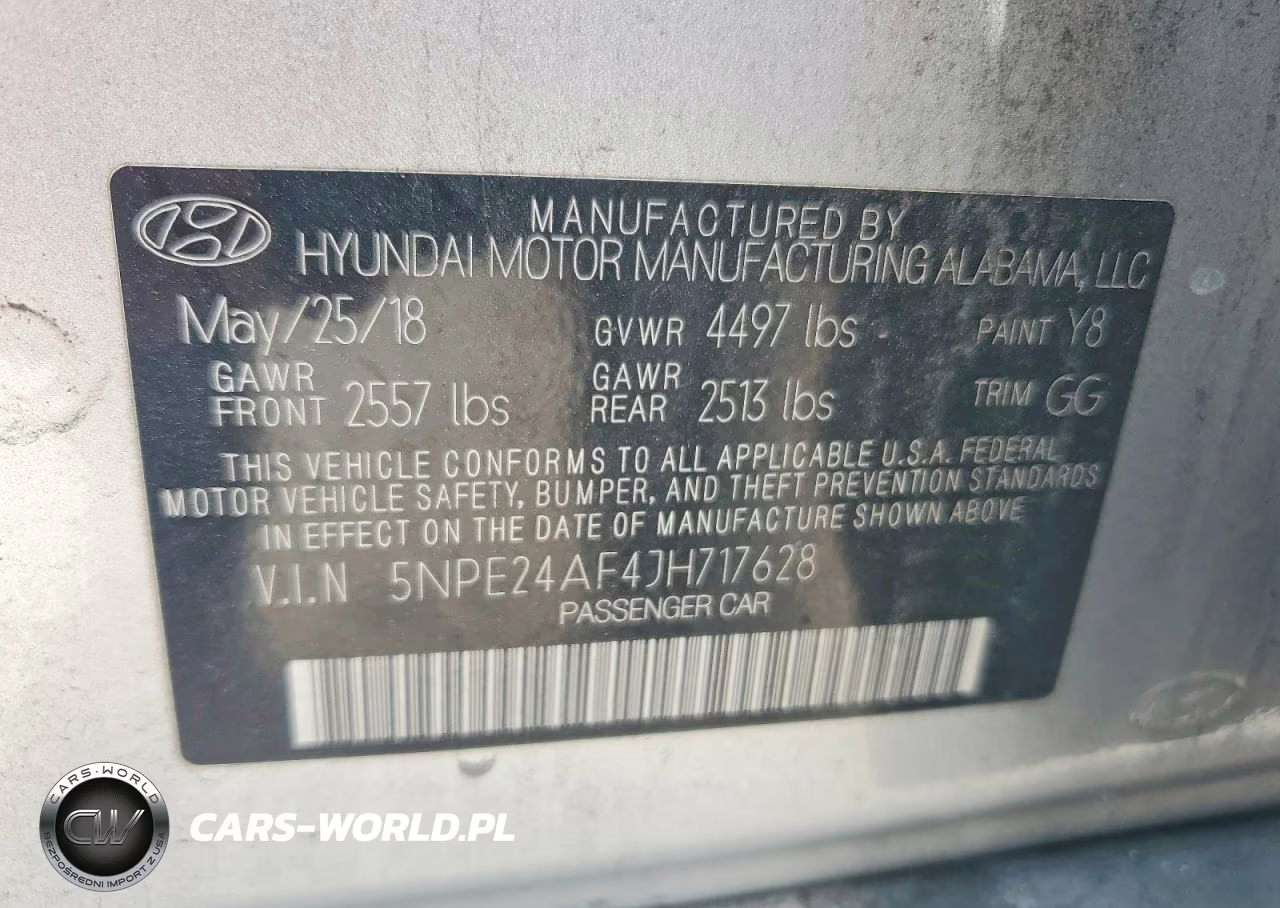 2018 Hyundai Sonata Se VIN:5NPE24AF4JH717628 - 12