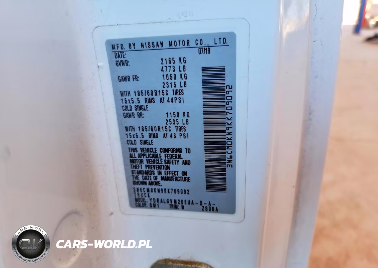 2019 Nissan Nv200 Sv VIN:3N6CM0KN9KK709092 - 12