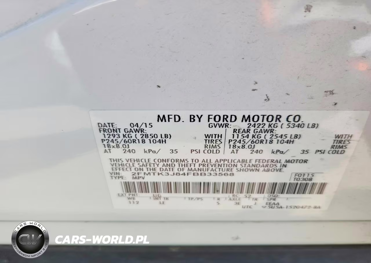 2015 Ford Edge Sel VIN:2FMTK3J84FBB33568 - 12