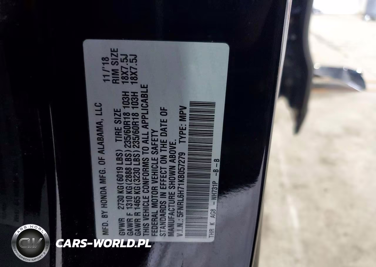 2019 Honda Odyssey Exl VIN:5FNRL6H71KB057279 - 13