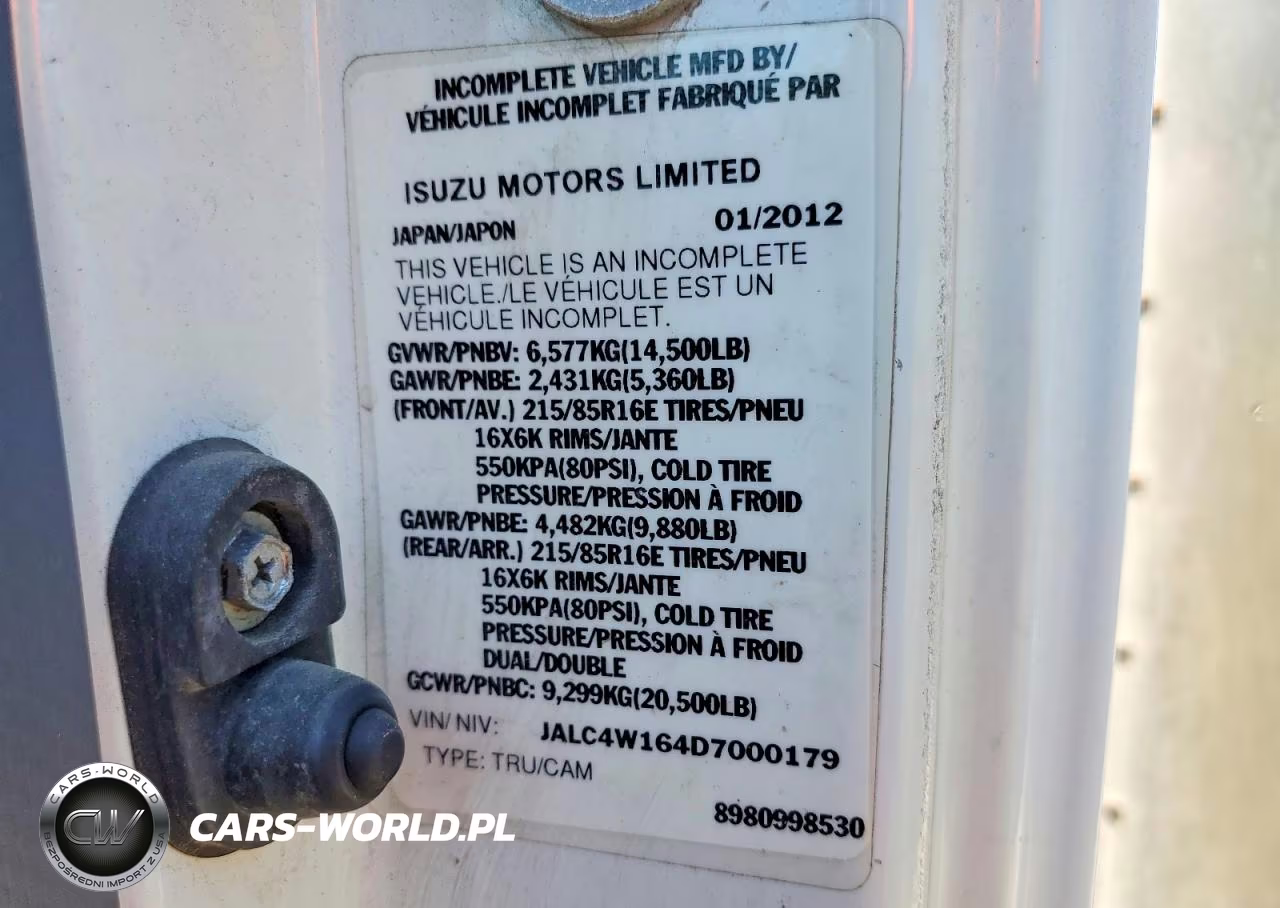 2013 Isuzu Npr Hd - Box Truck VIN:JALC4W164D7000179 - 13