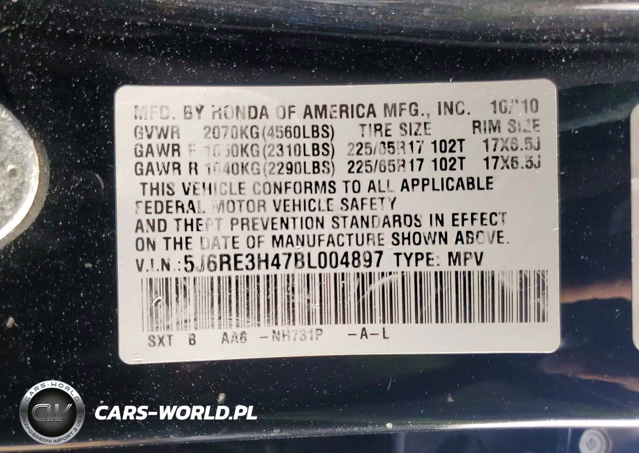 2011 Honda Cr-V Se VIN:5J6RE3H47BL004897 - 13