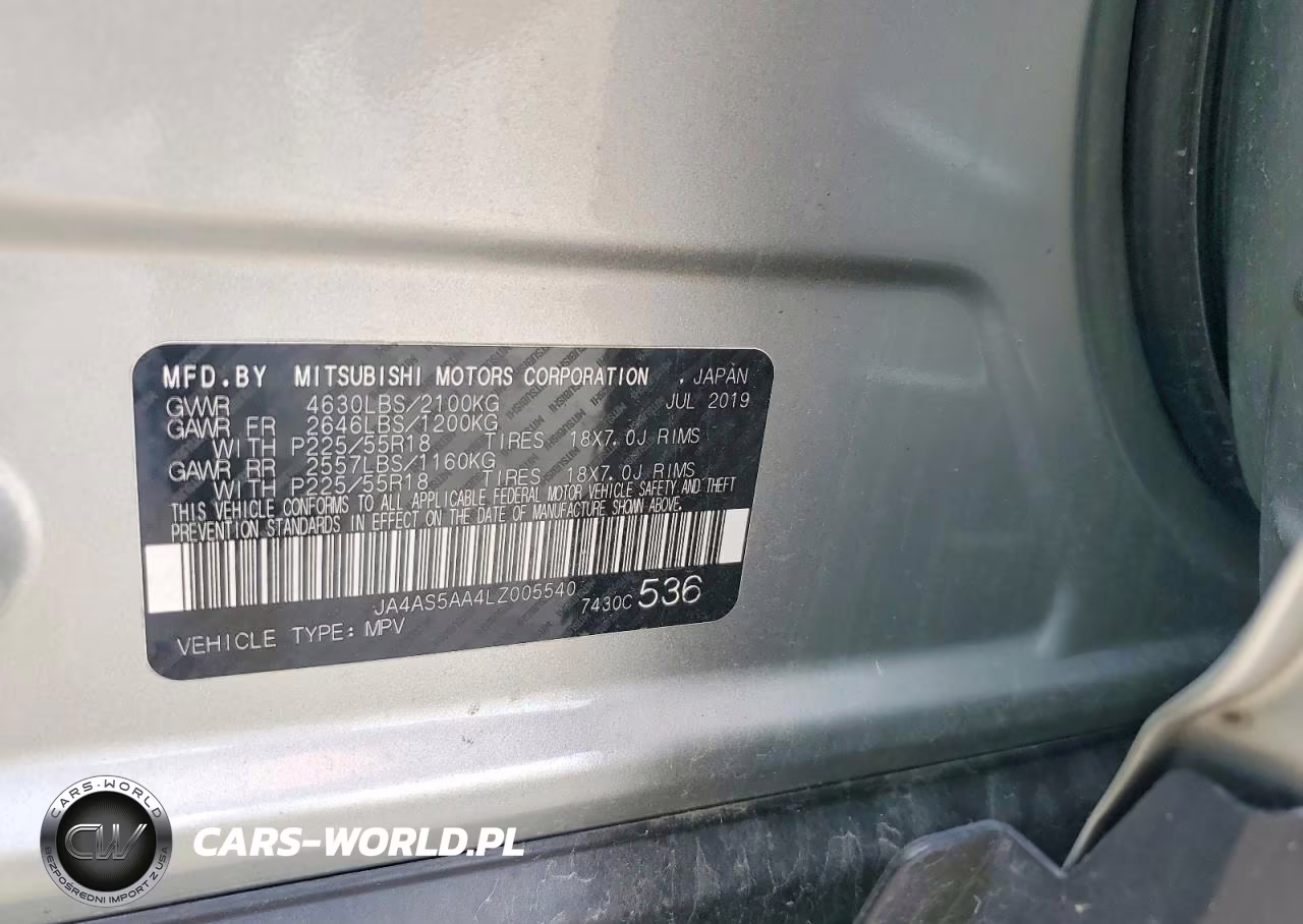 2020 Mitsubishi Eclipse Cross VIN:JA4AS5AA4LZ005540 - 13