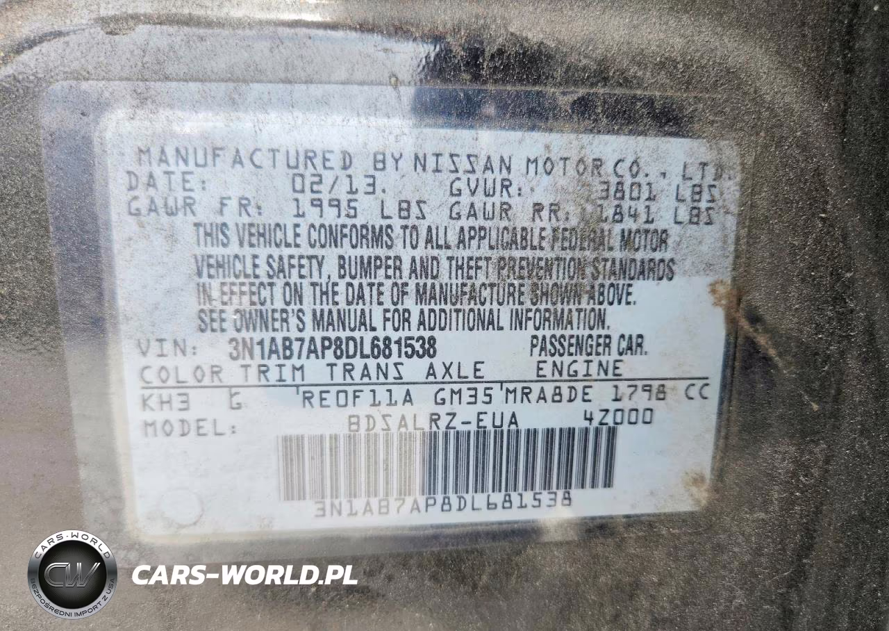 2013 Nissan Sentra S VIN:3N1AB7AP8DL681538 - 12
