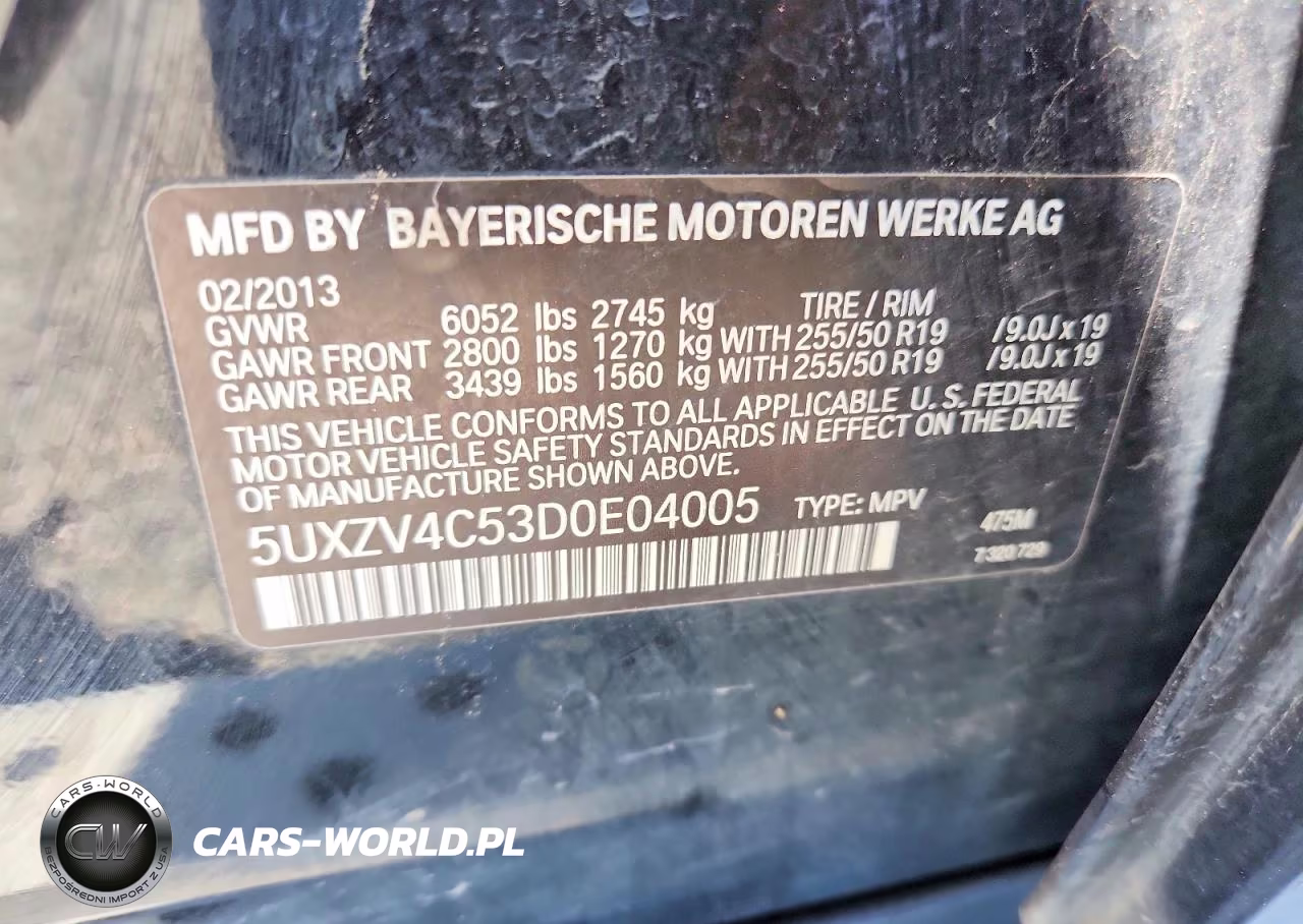 2013 BMW X5 xDrive35I VIN:5UXZV4C53D0E04005 - 13