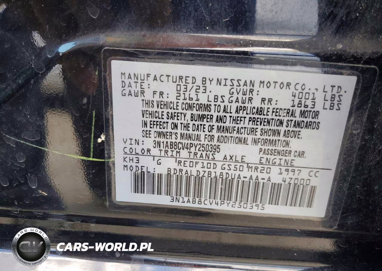 2023 Nissan Sentra Sv VIN:3N1AB8CV4PY250395 - 12