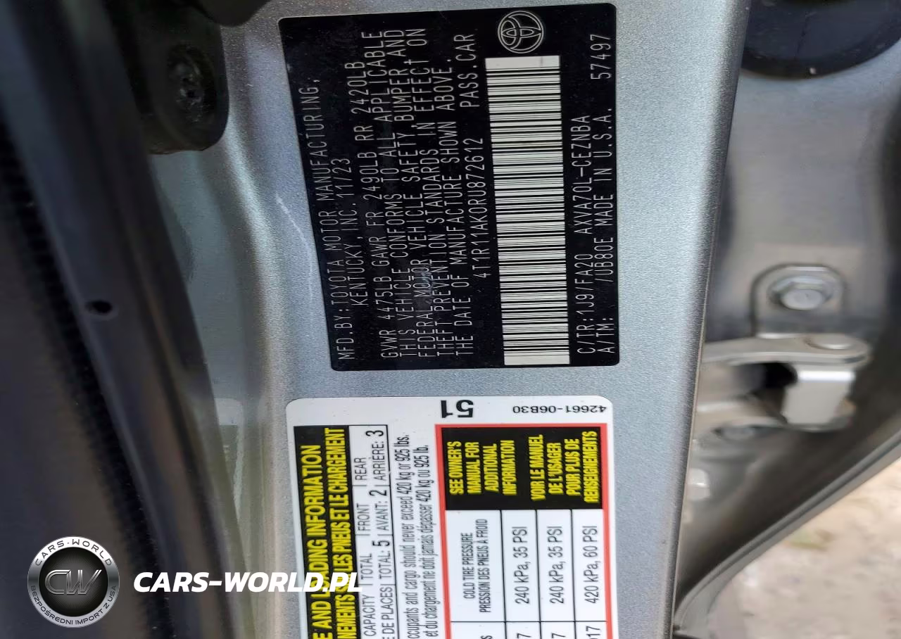 2024 Toyota Camry Le VIN:4T1R11AK0RU872612 - 12
