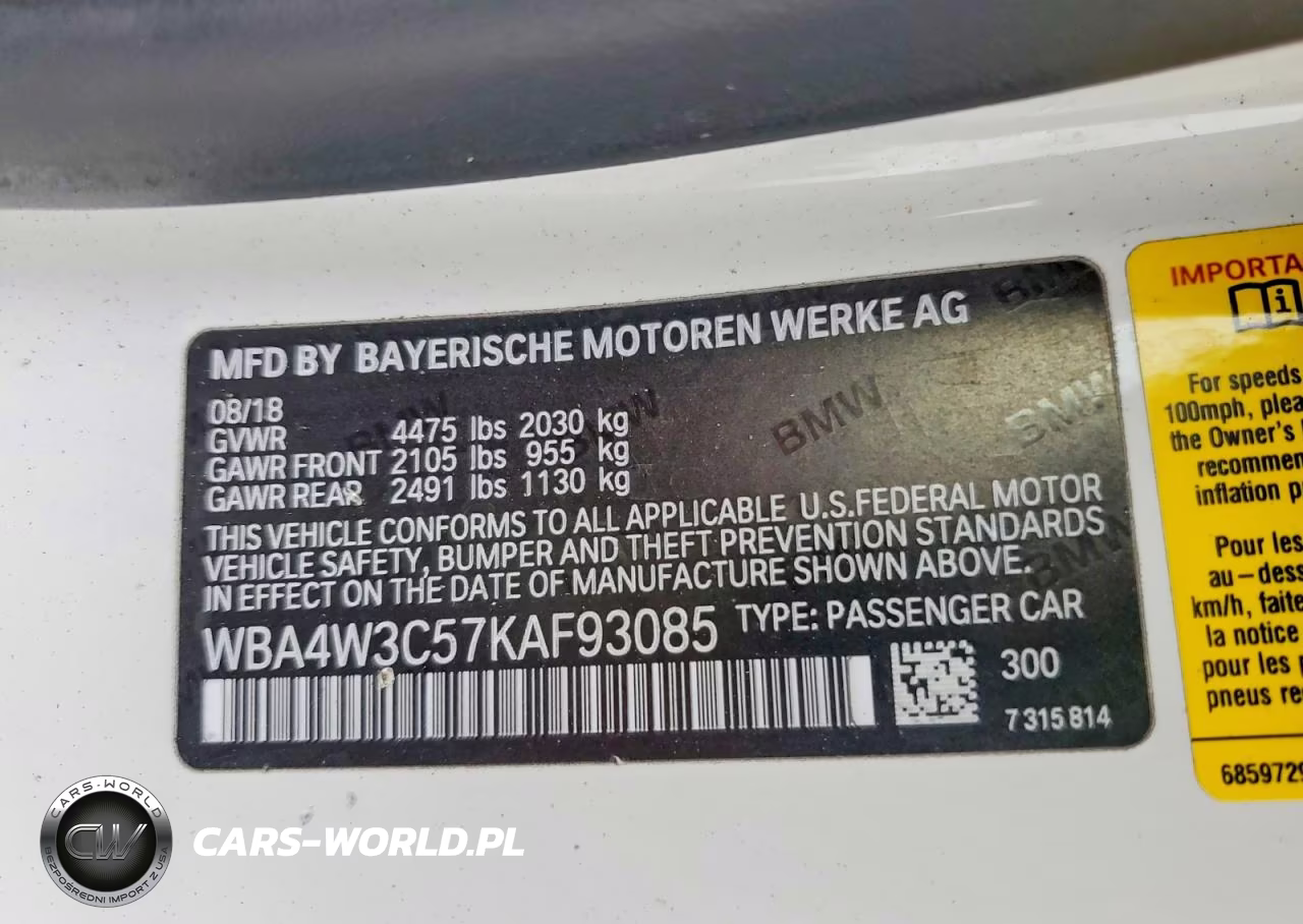 2019 BMW 430I VIN:WBA4W3C57KAF93085 - 12