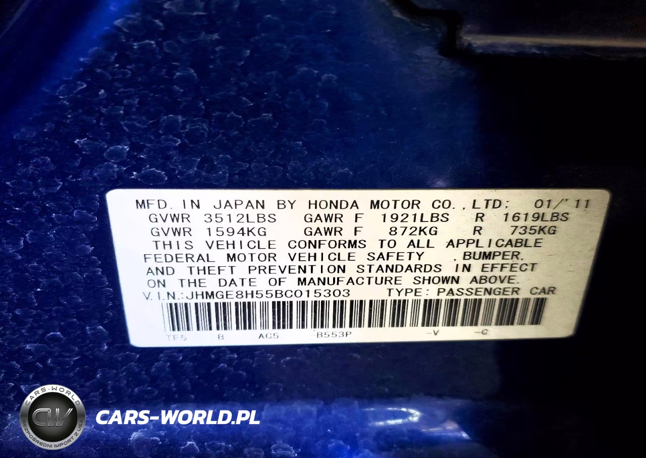 2011 Honda Fit Sport VIN:JHMGE8H55BC015303 - 13