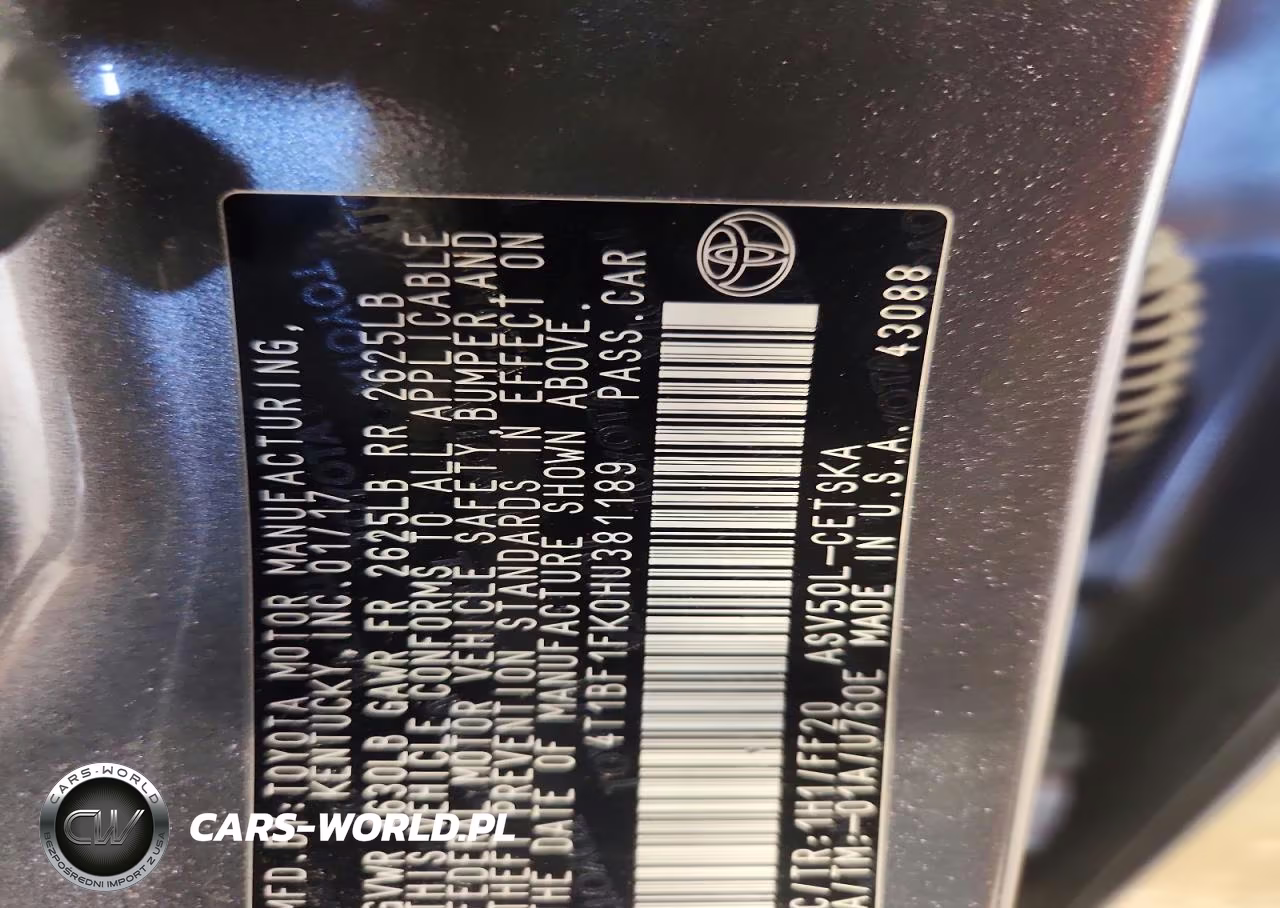 2017 Toyota Camry Se VIN:4T1BF1FK0HU381189 - 12