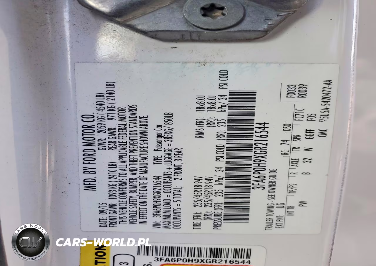 2016 Ford Fusion Se VIN:3FA6P0H9XGR216544 - 12