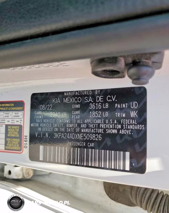 2022 Kia Rio Lx VIN:3KPA24ADXNE509826 - 12