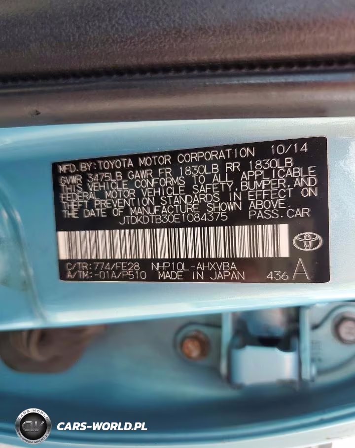 2014 Toyota Prius C One VIN:JTDKDTB30E1084375 - 13