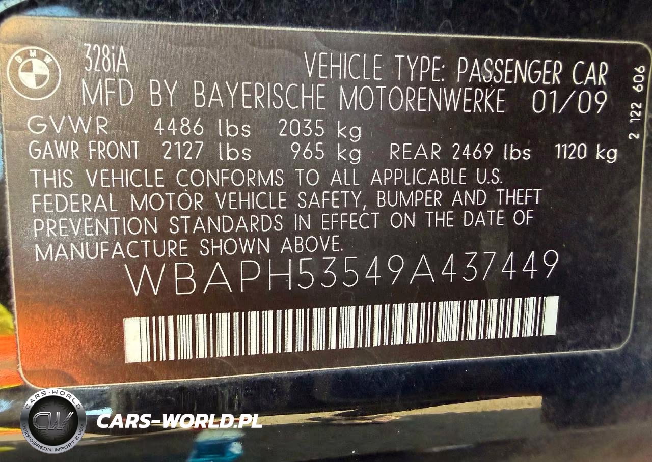2009 BMW 328I VIN:WBAPH53549A437449 - 10