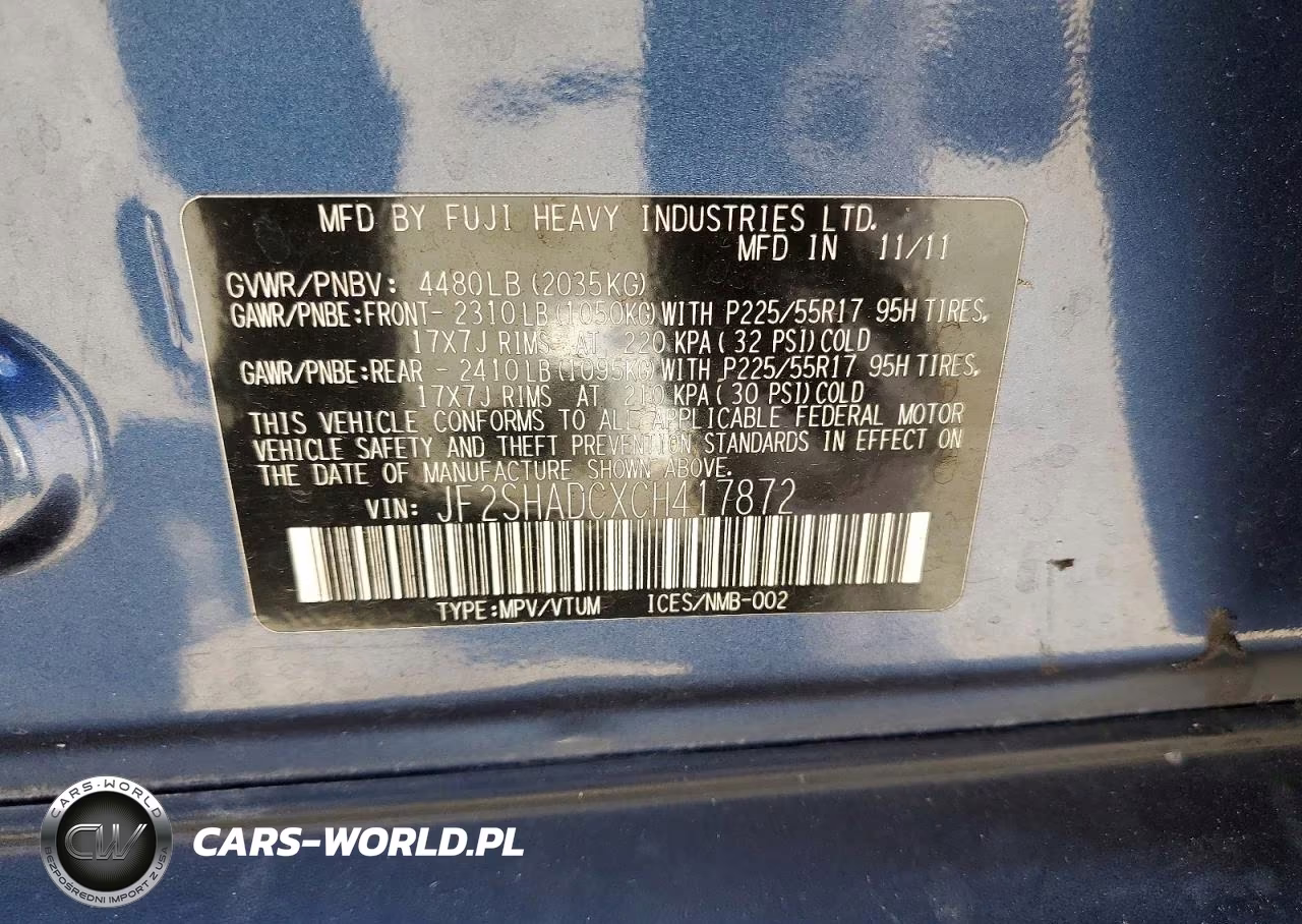 2012 Subaru Forester 2.5X Premium VIN:JF2SHADCXCH417872 - 13