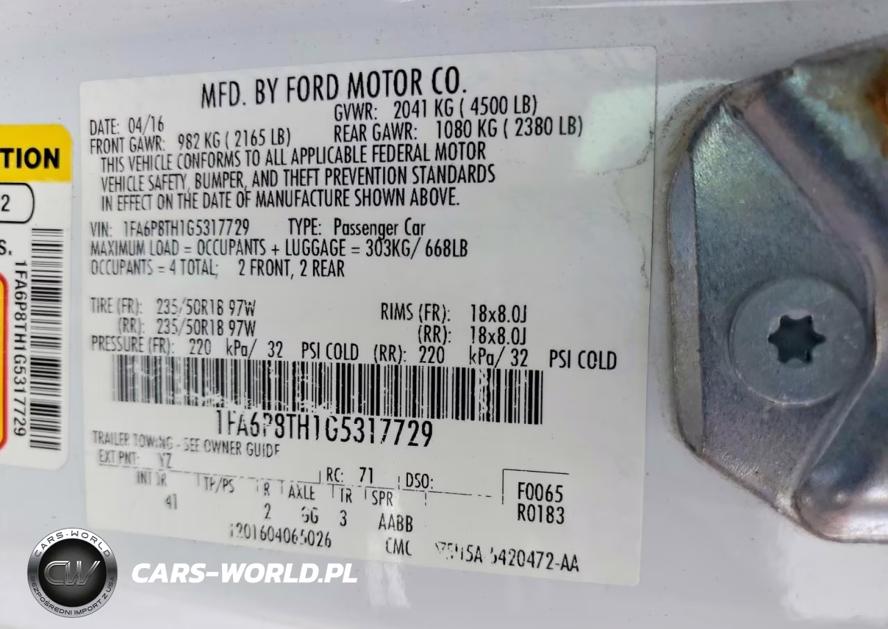 2016 Ford Mustang VIN:1FA6P8TH1G5317729 - 12