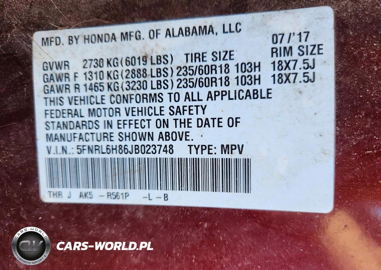 2018 Honda Odyssey Touring VIN:5FNRL6H86JB023748 - 13
