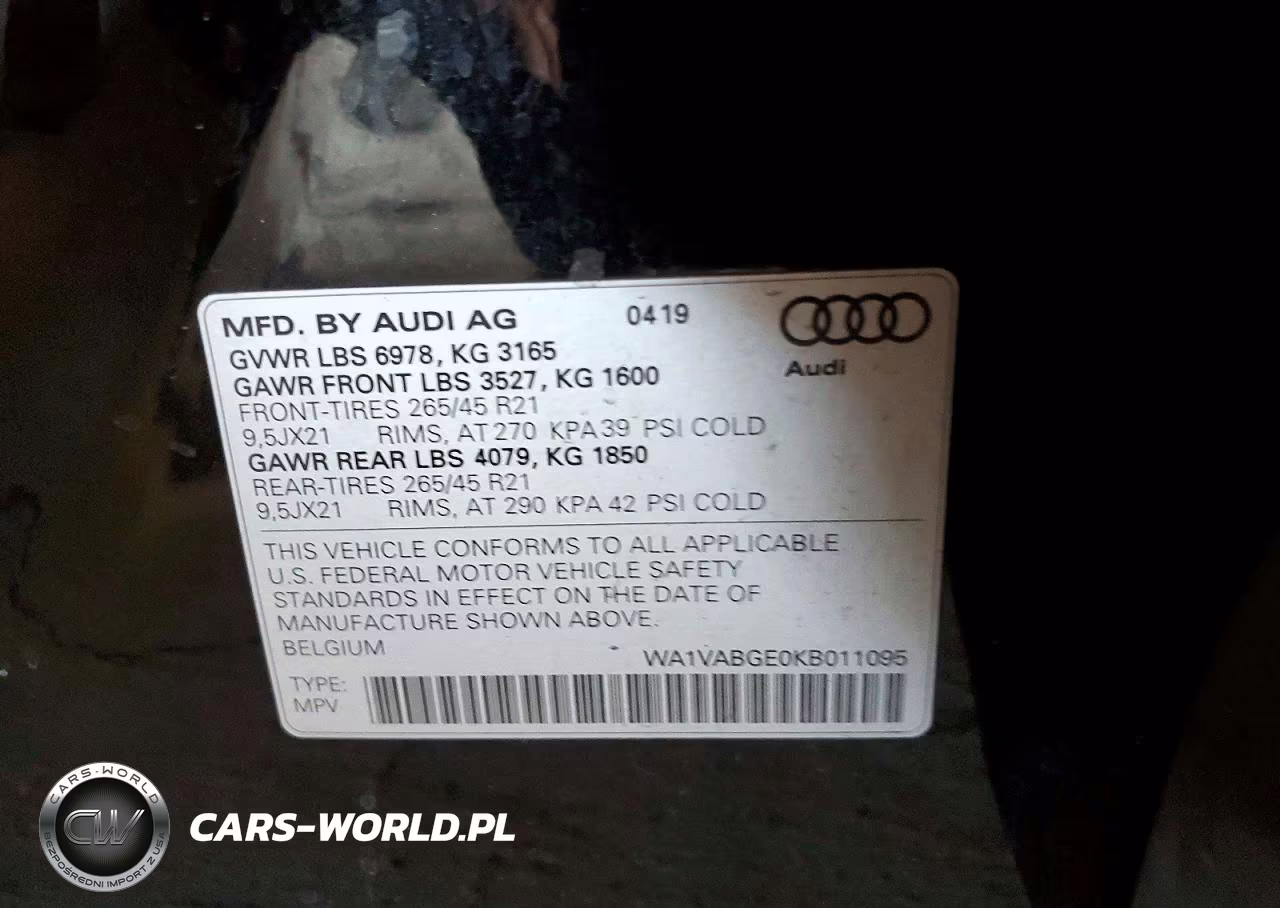 2019 Audi E-Tron Prestige VIN:WA1VABGE0KB011095 - 12