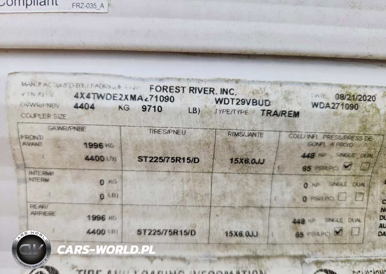 2020 Other Forest Riv VIN:4X4TWDE2XMA271090 - 10