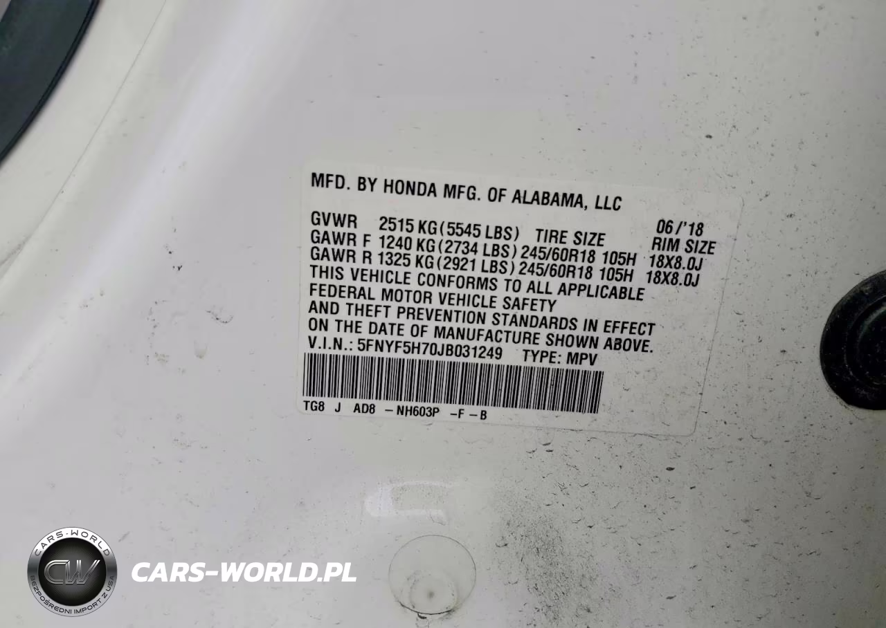 2018 Honda Pilot Exln VIN:5FNYF5H70JB031249 - 13