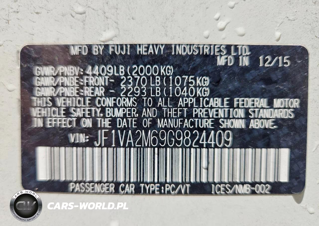 2016 Subaru Wrx Sti VIN:JF1VA2M69G9824409 - 13