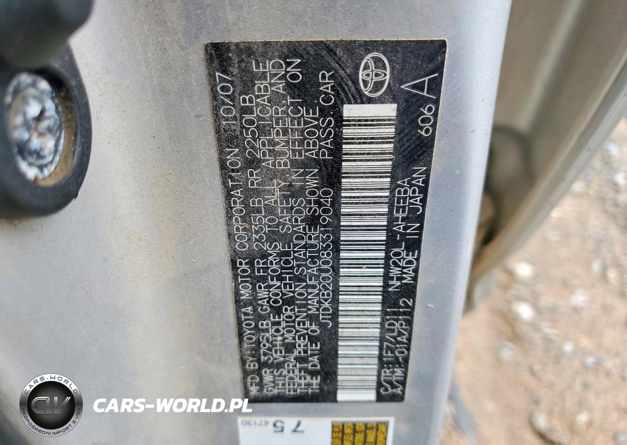 2008 Toyota Prius Base VIN:JTDKB20U083319040 - 12