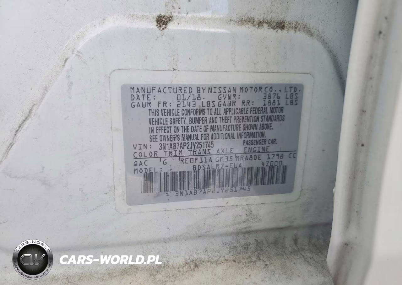 2018 Nissan Sentra Sr VIN:3N1AB7AP2JY251745 - 12