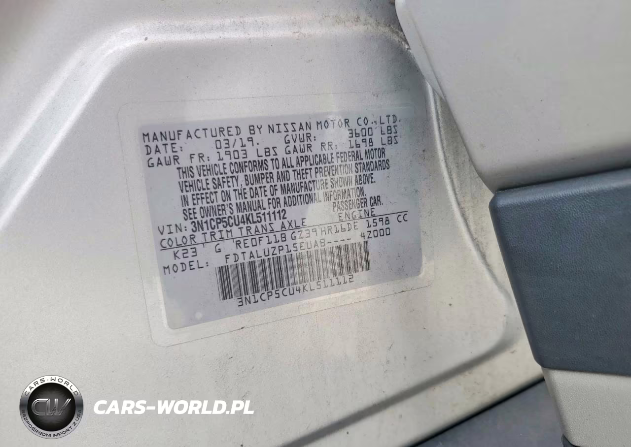 2019 Nissan Kicks Sr VIN:3N1CP5CU4KL511112 - 13