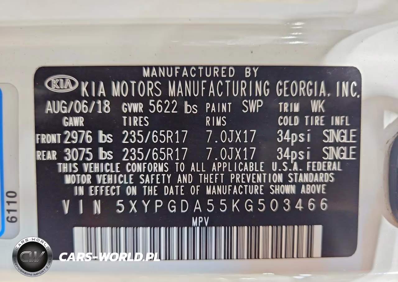 2019 Kia Sorento VIN:5XYPGDA55KG503466 - 13
