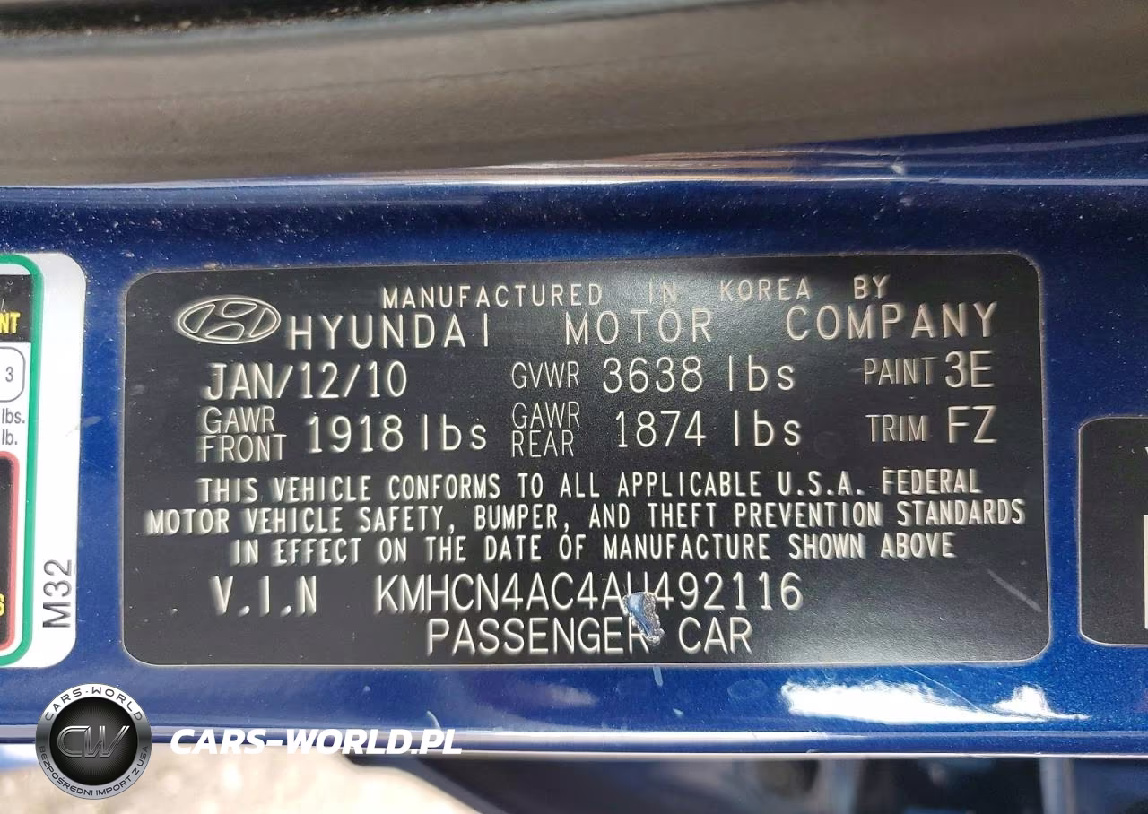 2010 Hyundai Accent Gls VIN:KMHCN4AC4AU492116 - 12