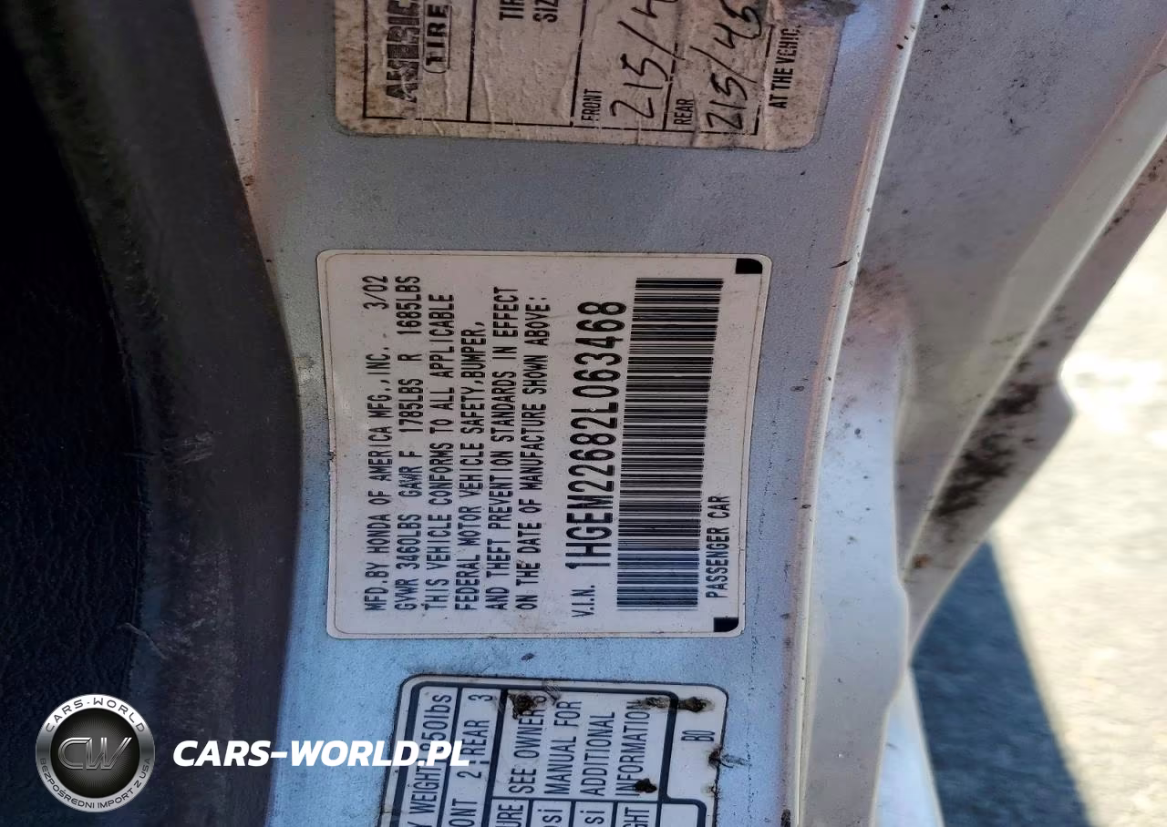 2002 Honda Civic Lx VIN:1HGEM22682L063468 - 12