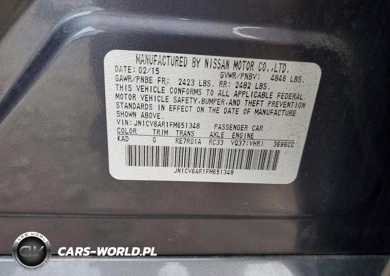 2015 Infiniti Q40 Base VIN:JN1CV6AR1FM651348 - 12