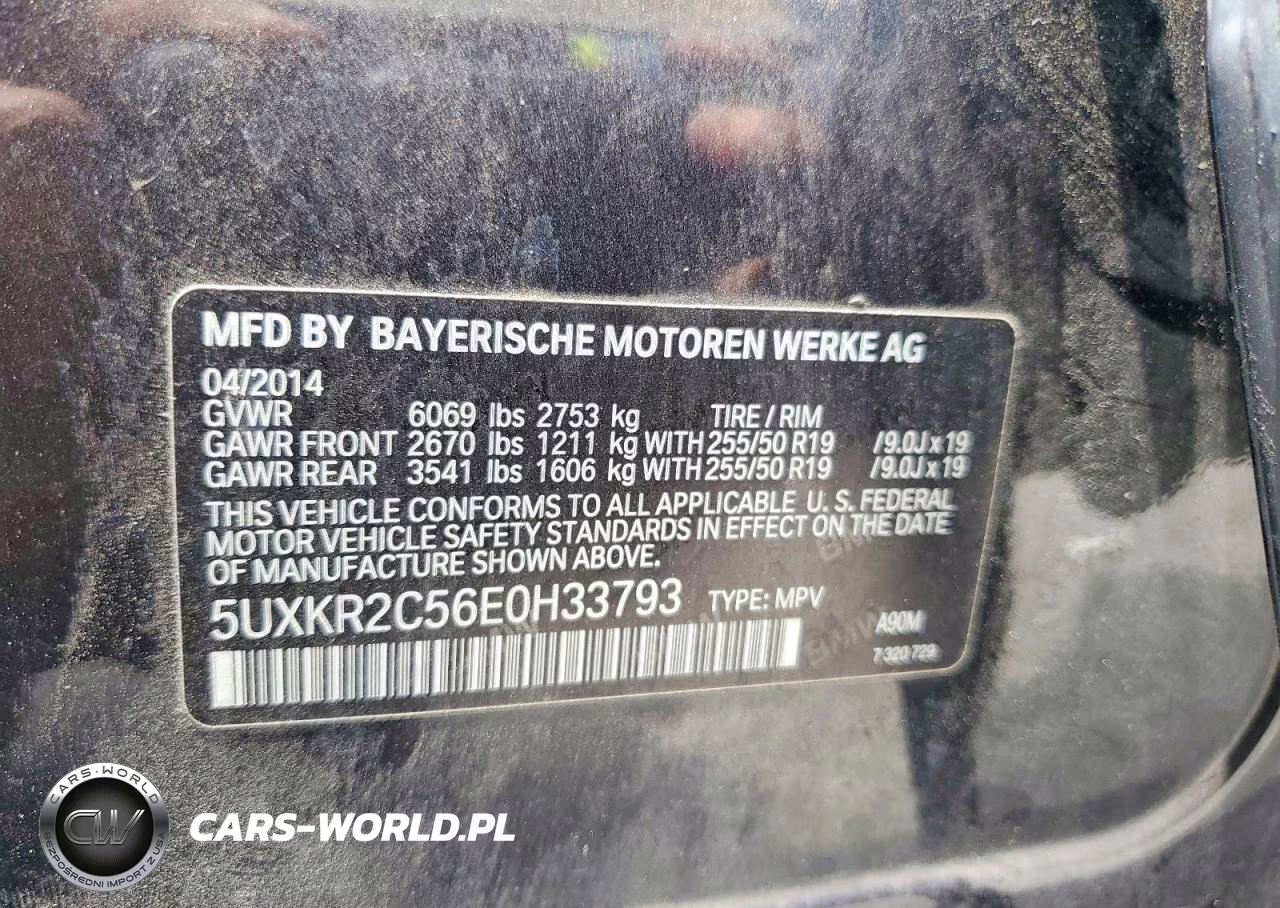 2014 BMW X5 Sdrive35I VIN:5UXKR2C56E0H33793 - 13