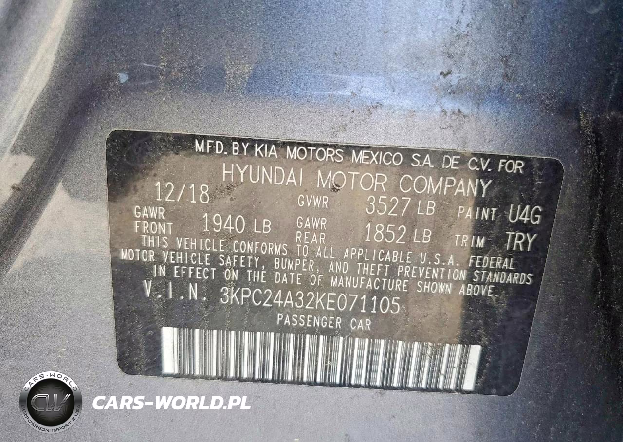 2019 Hyundai Accent Sel VIN:3KPC24A32KE071105 - 12