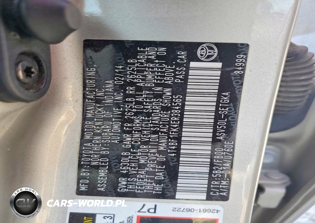 2014 Toyota Camry Xle VIN:4T4BF1FK4ER384565 - 13