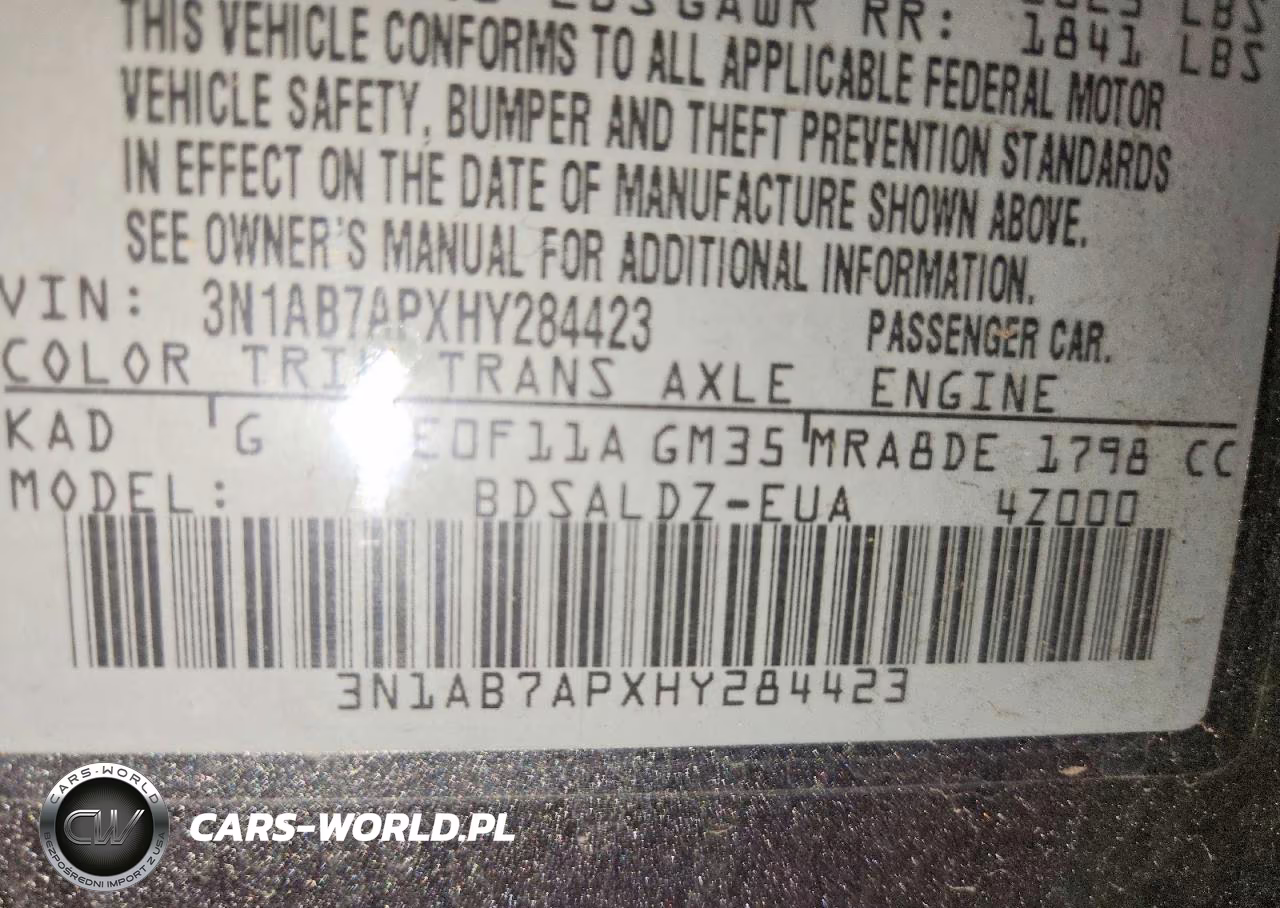 2017 Nissan Sentra Sv VIN:3N1AB7APXHY284423 - 14