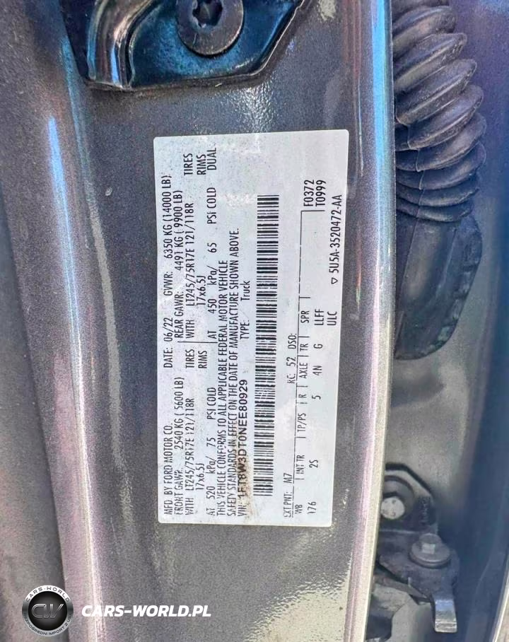2022 Ford F350 Super Duty VIN:1FT8W3DT0NEE80929 - 10