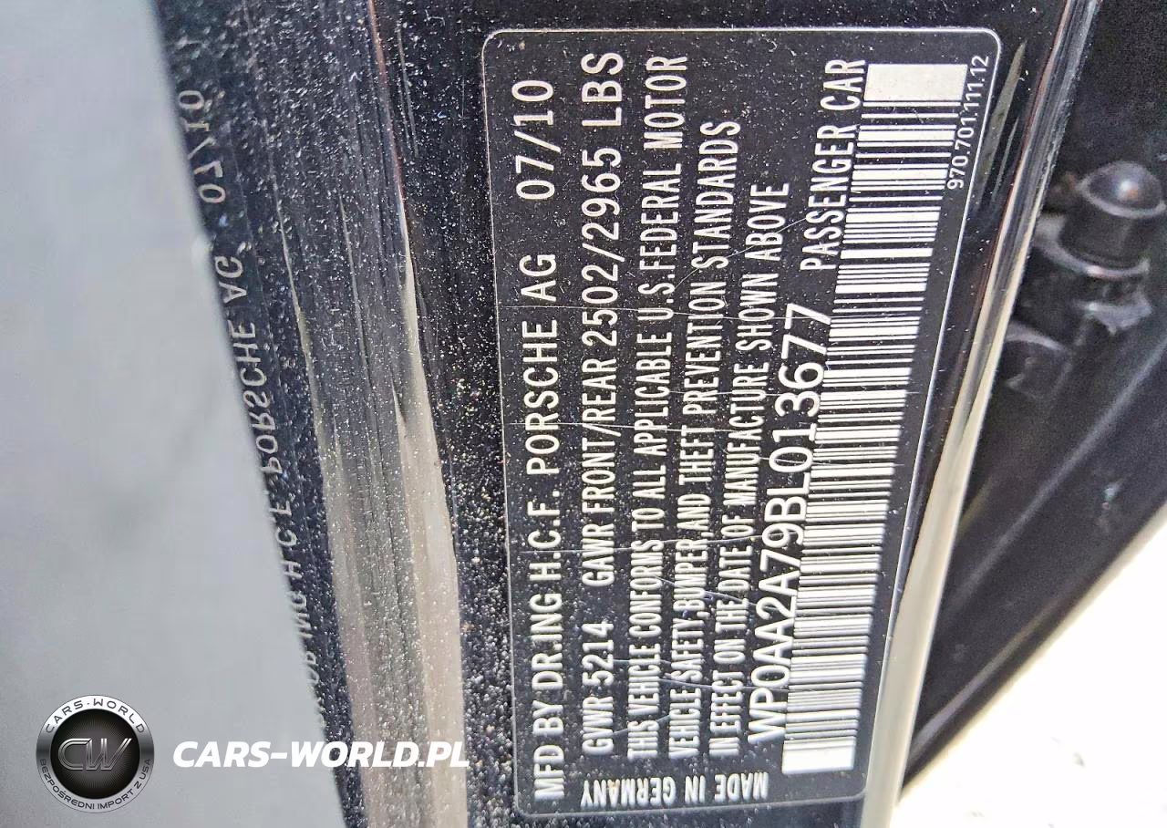 2011 Porsche Panamera 2 VIN:WP0AA2A79BL013677 - 12