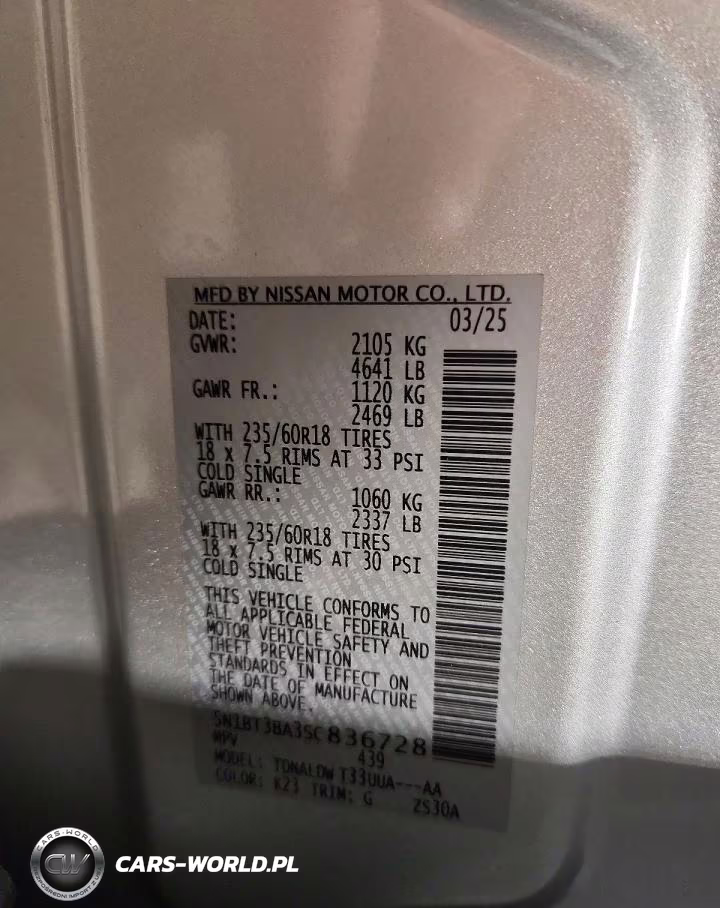 2025 Nissan Rogue Sv VIN:5N1BT3BA3SC836728 - 13