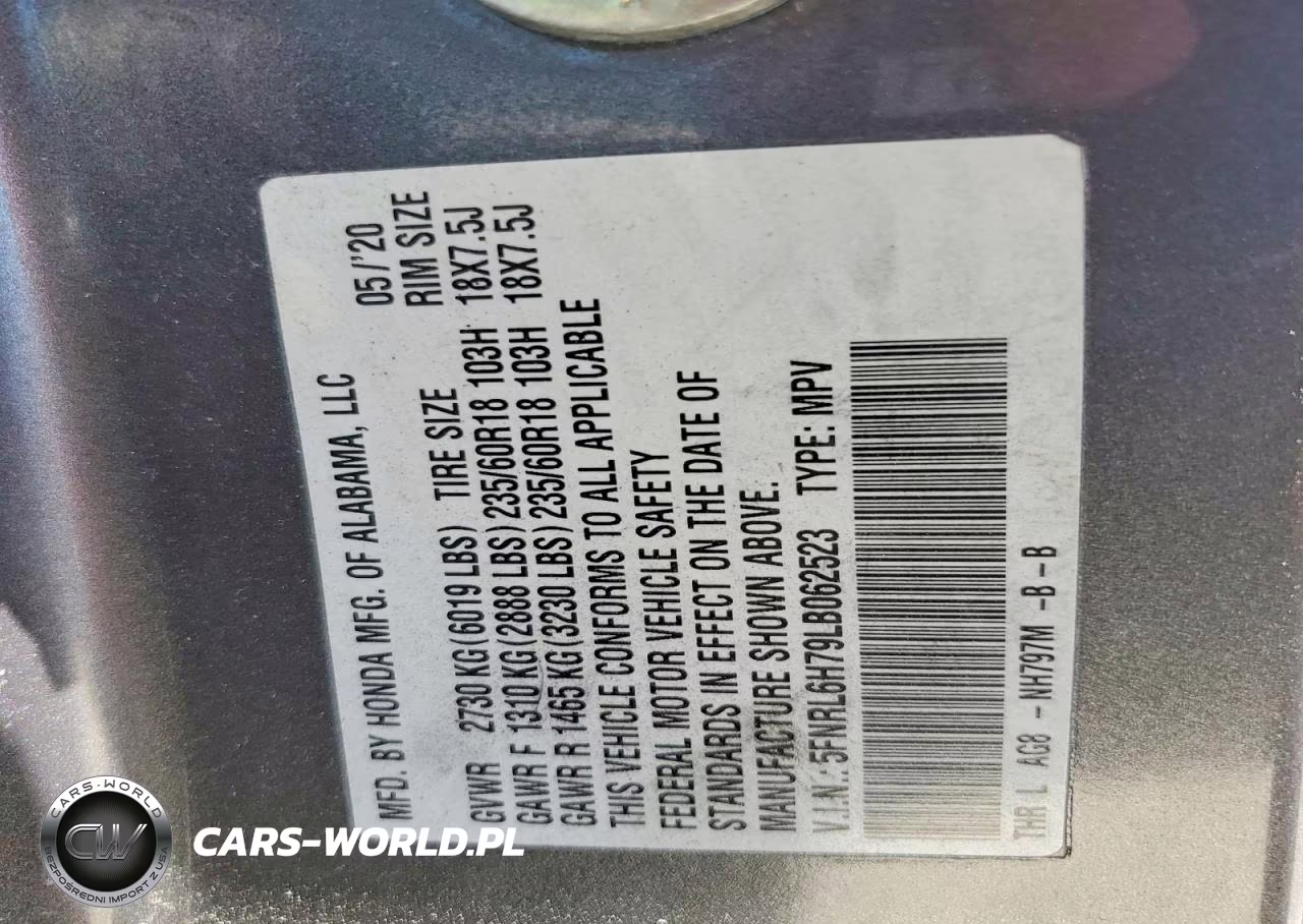 2020 Honda Odyssey Exl VIN:5FNRL6H79LB062523 - 13